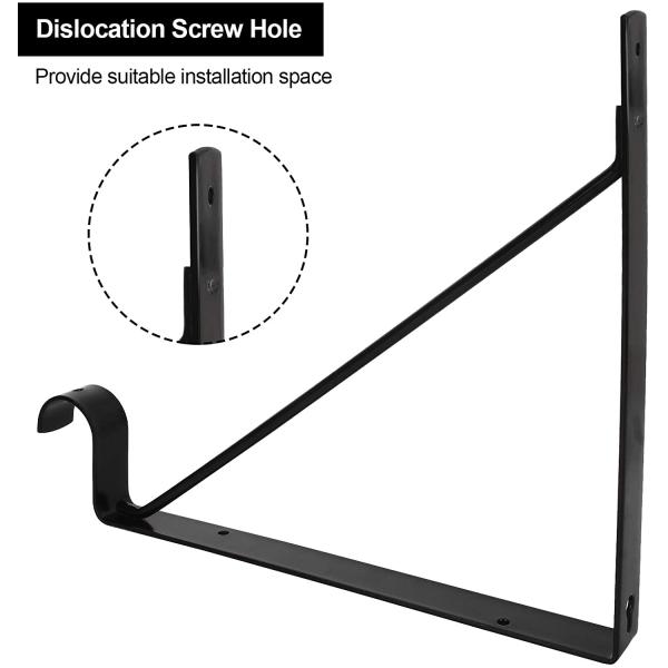 Standard Closet Shelves Bracket with Rod Shelving Support and Screws Easy Installation