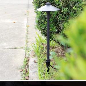 7w Bollard Led Path Light , Black Landscape Lights EMC Approved