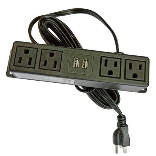 Quality Dedicated 3 Hole Bracket Plastic Conference Table Socket Row Plug With USB Charging For Computer Room for sale