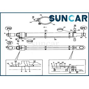 Wholesale CX800 CASE Parts LZ00314 Bucket Cylinder Seal Kit Crawler Excavator Repair Kits from china suppliers