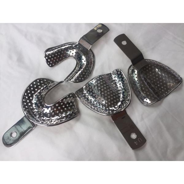 Quality Silver Perforated Impression Tray Set , Custom Impression Trays Front / Side Partial for sale