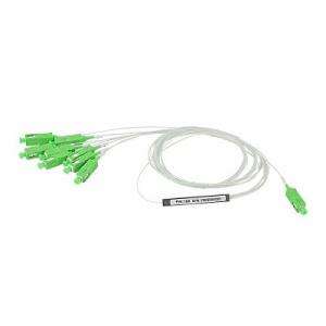 Buy cheap 1x8 10.3dB loss SC/APC G657A1 Steel Type Fiber Optic PLC Splitter (60*7*4mm) in from wholesalers