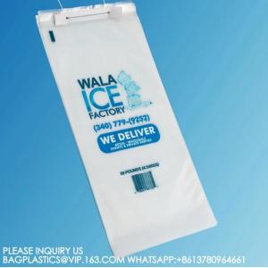 Wicketed Ice-Bag With Handle Recyclable, Compostable, Biodegradable Ice Bagging,