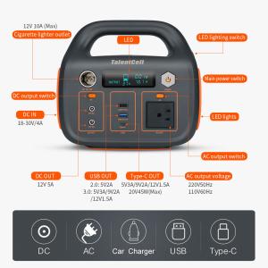 Rechargeable Portable Power Station For Rv Coffee Maker Solar Generator 300W
