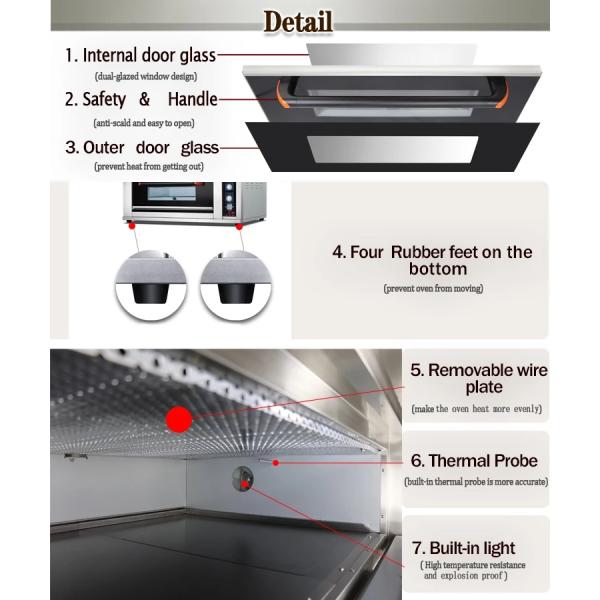 Even Heating Single Layer Dual Pan Electric Oven
