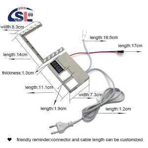 60W Mini Smart Mirror Touch LED Light Switch with Defogger DC12V Time and