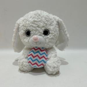 15CM Plush Toy Bunny Stuffed Animal with Colorful Eggs for Easter
