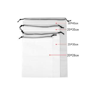 Underwear Plastic String Bag , CPE Clear Vinyl Drawstring Bags