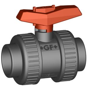 GF PVC - U/EPDM354 Compact Electric Ball Valve, 3/4" NPT Threaded, NSF Certified