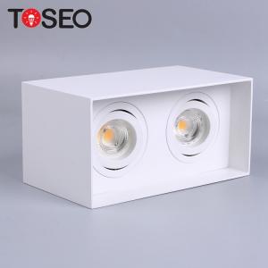 Adjustable Square Double Head Downlight , Surface Mounted LED Light Fittings