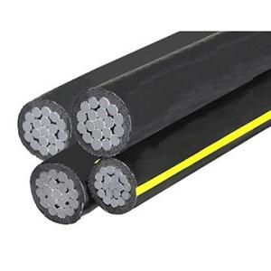 IEC Standard Overhead Insulated Cable , 10kV ABC Quadruplex Service Drop Cable