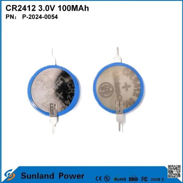 CR2412 3.0V 100MAH Li-MnO2 Battery Long Strong Life