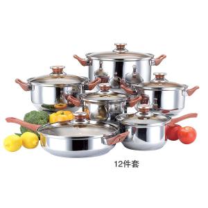 Wholesale 12pcs cookware set with tawny class lid &amp; cooking pot with kettle &amp; kitchenware from china suppliers