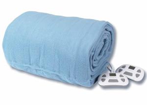 China Washable Polar Fleece Electric Heated Blanket Soft Timable Throw With Controller on sale