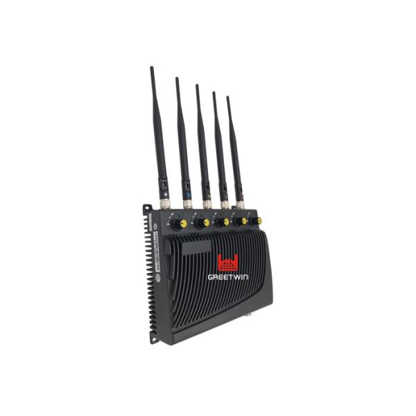 Quality Black Color Five Band Blocker Cell Phone Signal Jammer with Adjustable RF Signal for sale