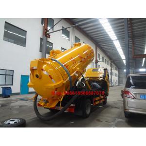 Custom 4000L Septic Tank Truck Sewage Suction Vehicle 4x2 Drive Type 95hp