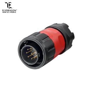 PBT Plastic 9 Pin DC 5A Circular Connector Waterproof Female Plug Male Socket