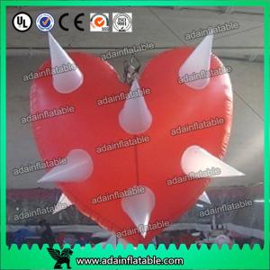 Wholesale 1.5m Inflatable Heart With LED Light For Valentine's Day Event Hanging Decoration from china suppliers