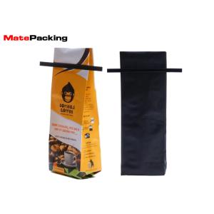 Coffee Back Sealed Side Gusset Bag Matte Foil Laminated With Tin Tie Value