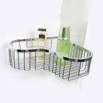 Bathroom Accessory Corner Basket Shelf Stainless Steel Easy Installation