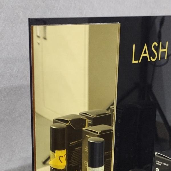 Clear Makeup Display Case Black Stand Rack Counter Acrylic Cosmetics Display Rack