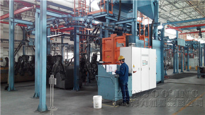 Catenary Continous Hook Shot Blasting Machine Cleaning Valve