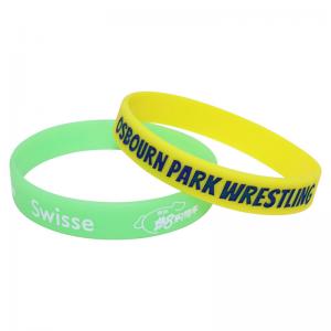 China Custom Printed Silicone Wristbands Full Color Personalized Bracelets on sale