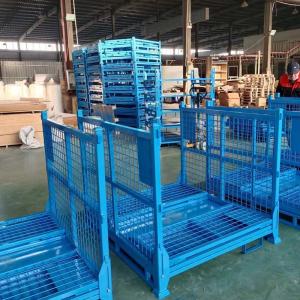 Wholesale Customized Size Steel Pallet Box Stackable Design For Warehouse Storage from china suppliers