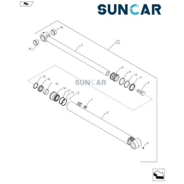 84259224 Good Quality Cylinder Seal Kit Case Part For Case Loader 580N 580SN 580SN WT 580N EP 590SN