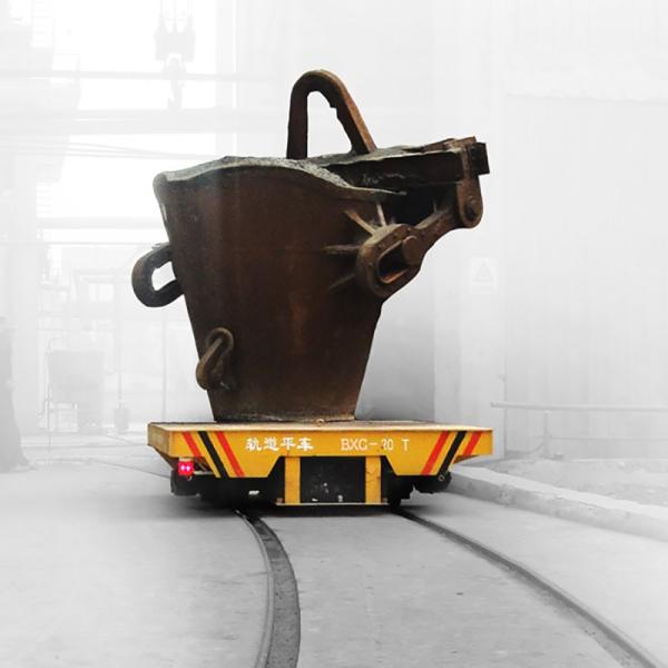10T battery powered rail transfer flat cart for the large capacity transportation