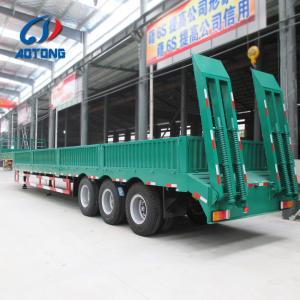 Tri Axles Gooseneck Extendable Width and Length Low Bed Semi-Trailer for Heavy