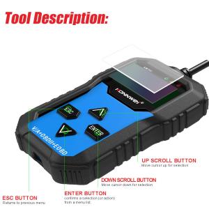 Konnwei Code Reader ENG ABS AT SRS Full System Diagnostic Scanner For VAG