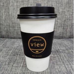 Custom Paper Hot Kraft Coffee Sleeves , Compostable Coffee Sleeves Eco