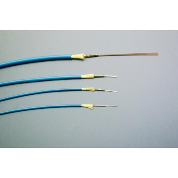 Blue LC UPC 3.0MM PVC Simplex Flexible Armored Fiber Optic Patch Cable , Rodent-resistant