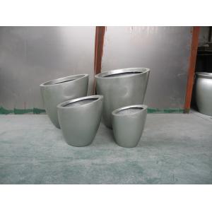 Modern Fiberglass Rectangular Flower Pots With Matte Finish