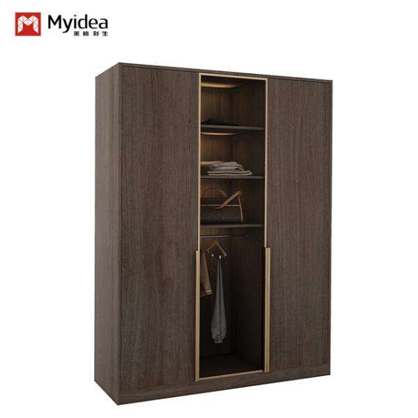 Quality Modern Home And Hotel Wardrobes With Internal Hanging Rods And Drawer Dividers Support customization For Organized Bedroom Furniture for sale