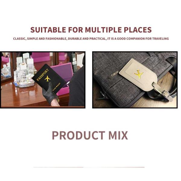 Efficiently Organise Your Travel Documents with PU Passport Cover and Luggage Tag Set