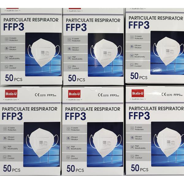 FFP3 Disposable Protective Face Mask , Elastic Earloops , FFP3 Particulate