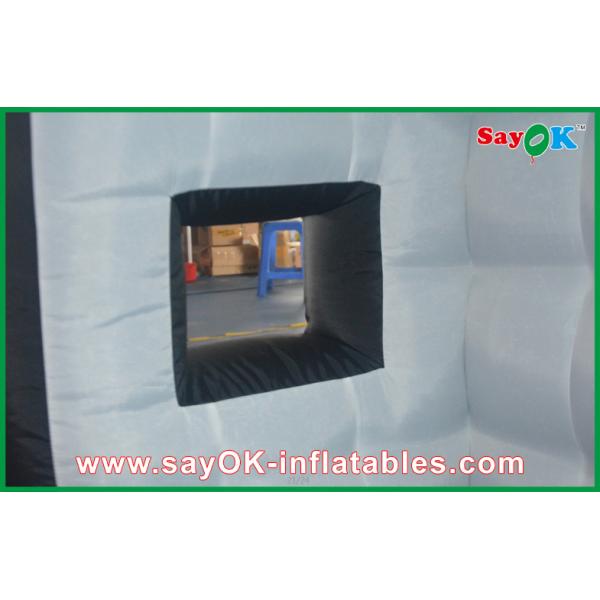 Inflatable Photo Booth Enclosure 210D Oxford Cloth Lighting Inflatable Photo Booth Black Outside For Party