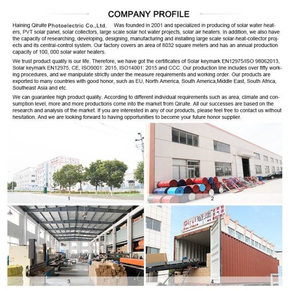 Medium Temperature Solar Heating System Collector Offering Stable Heating Performance for Air Conditioning System