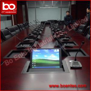 Intelligent Conference System Electric Flip up Monitor Lift Mechanism With 15.6