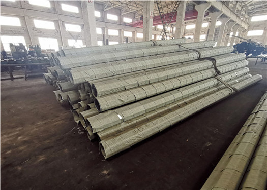 40FT 3.0mm Thick Q355 Steel Tubular Pole Galvanized And Bitumen Painted