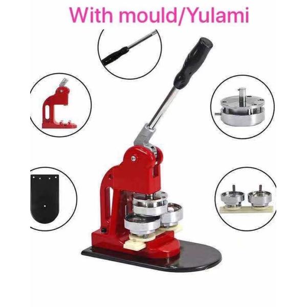 badge machine with round 44 & 58mm mold/moulds