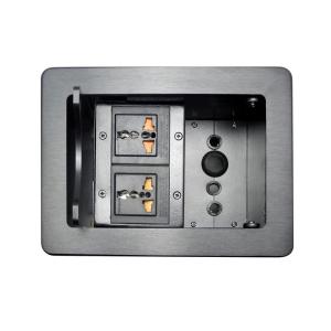 Tabletop Multimedia Conference Table Connection Box Alloy Finishing Panel