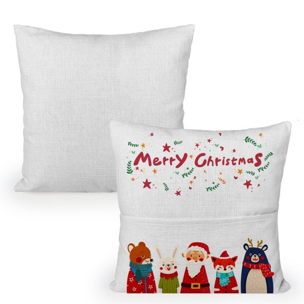 16 By 16 Blank White Sublimation Pillow Covers With Pocket Book Cushion Cover