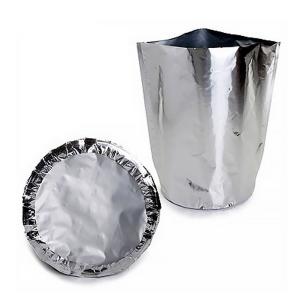 Flexible Round Bottom Gusset Aluminum Foil Plastic Bag Drum Liner Bags, Round