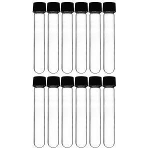 Borosilicate Glass Serological Test Tubes with Black Bakelite Screw Caps Silicon