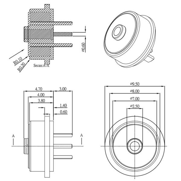 12V 2A Magnetic Pogo Pin Connector with Black HTN Housing and TPE Cable Spring Force 60g±10g Cable Length 1000mm