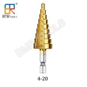 BMR TOOLS 4-20mm straight flute hss step drill with helix shank for steel hole