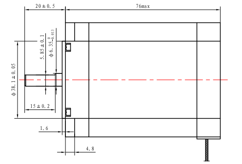 4.4Amp NEMA 23 Stepper Motor 2.3Nm 57X76mm For CNC Casun Stepper Motor